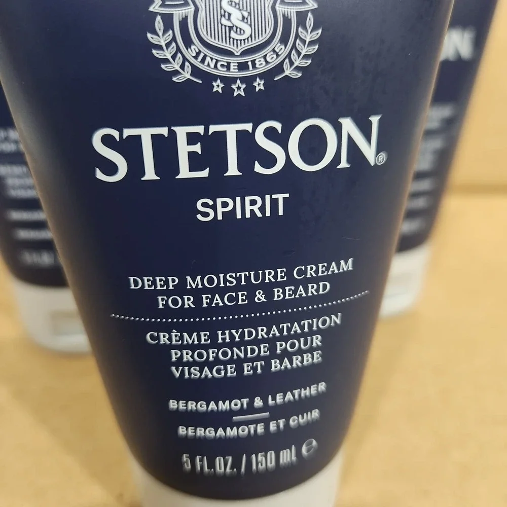 Stetson Spirit Deep Moisture Cream for Face & Beard 5 fl oz – 3 Tubes‎ Hydration